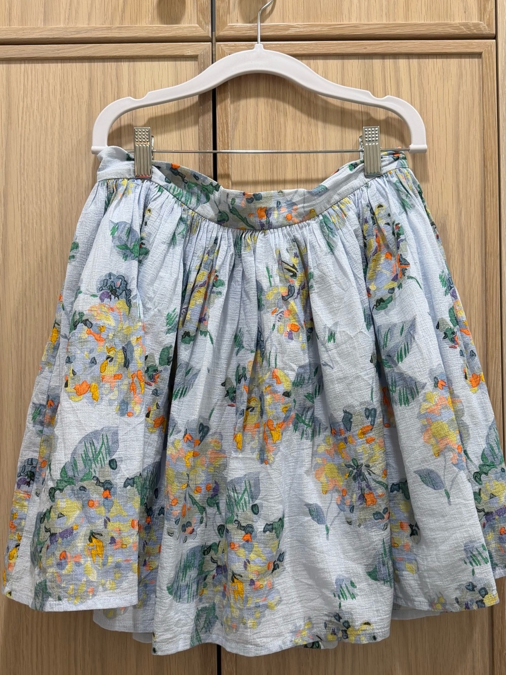 Morley Light Blue Floral Circle Skirt